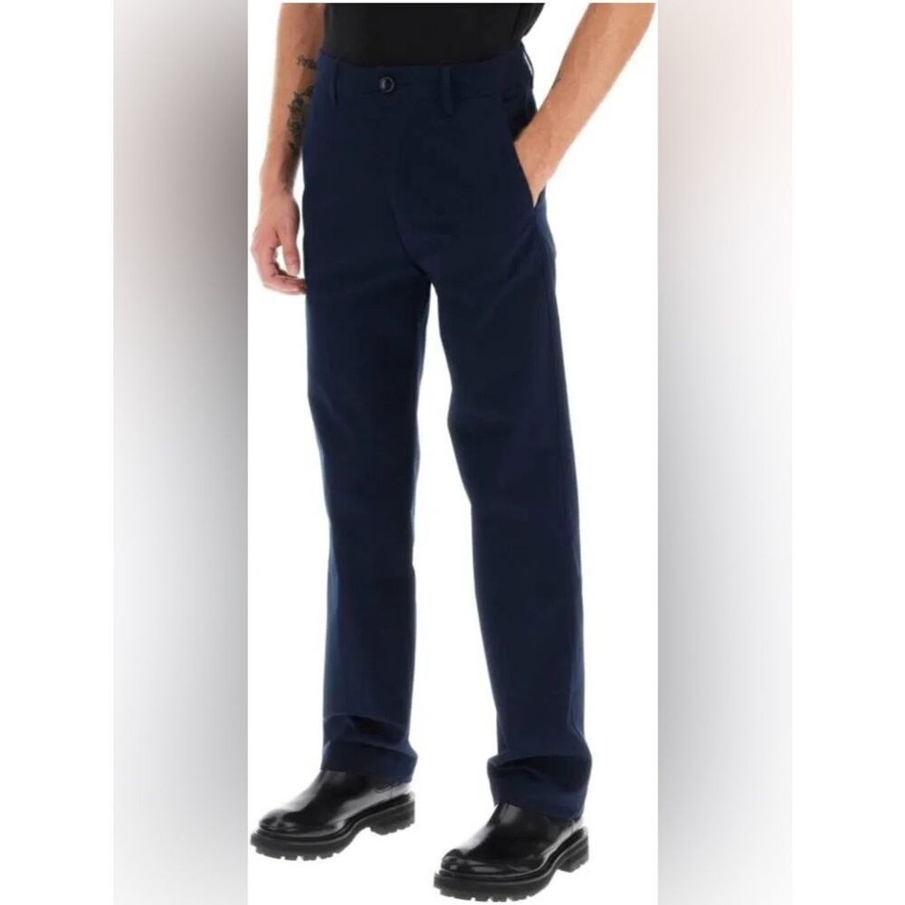 Ami Paris Alexandre Mattiussi Straight-leg Trousers In Blue Large